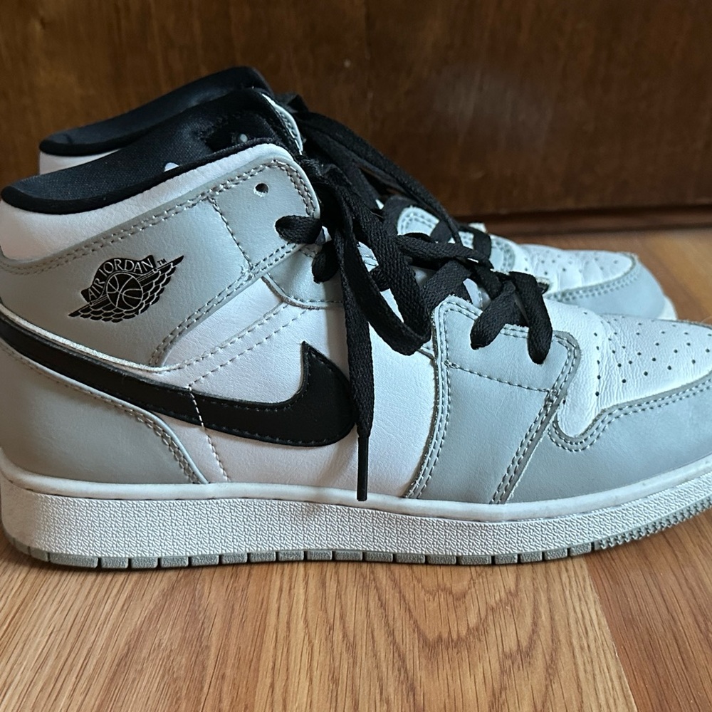 Nike Air Jordan Mid Top Sneakers - Black, Grey and White ‘smoke grey’